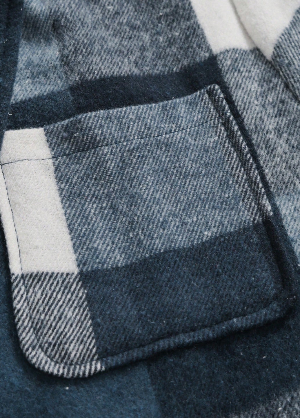 Синє зимнє Пальто двобортне SHEIN