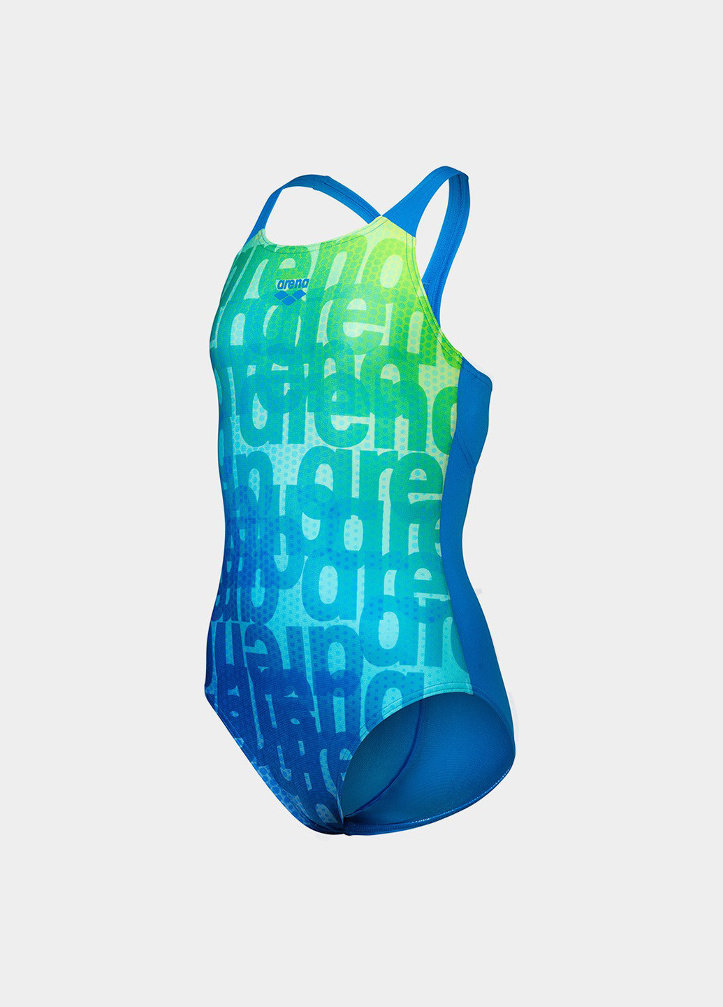 Голубой летний купальник слитный Arena MULTI COLOURS SWIMSUIT V BACK