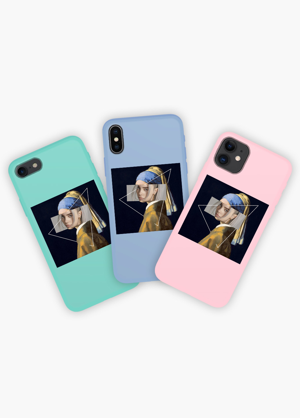 Чехол силиконовый Apple Iphone Xs Билли Айлиш Ренессанс (Billie Eilish Renaissance) Белый (8938-1206) MobiPrint (219336045)