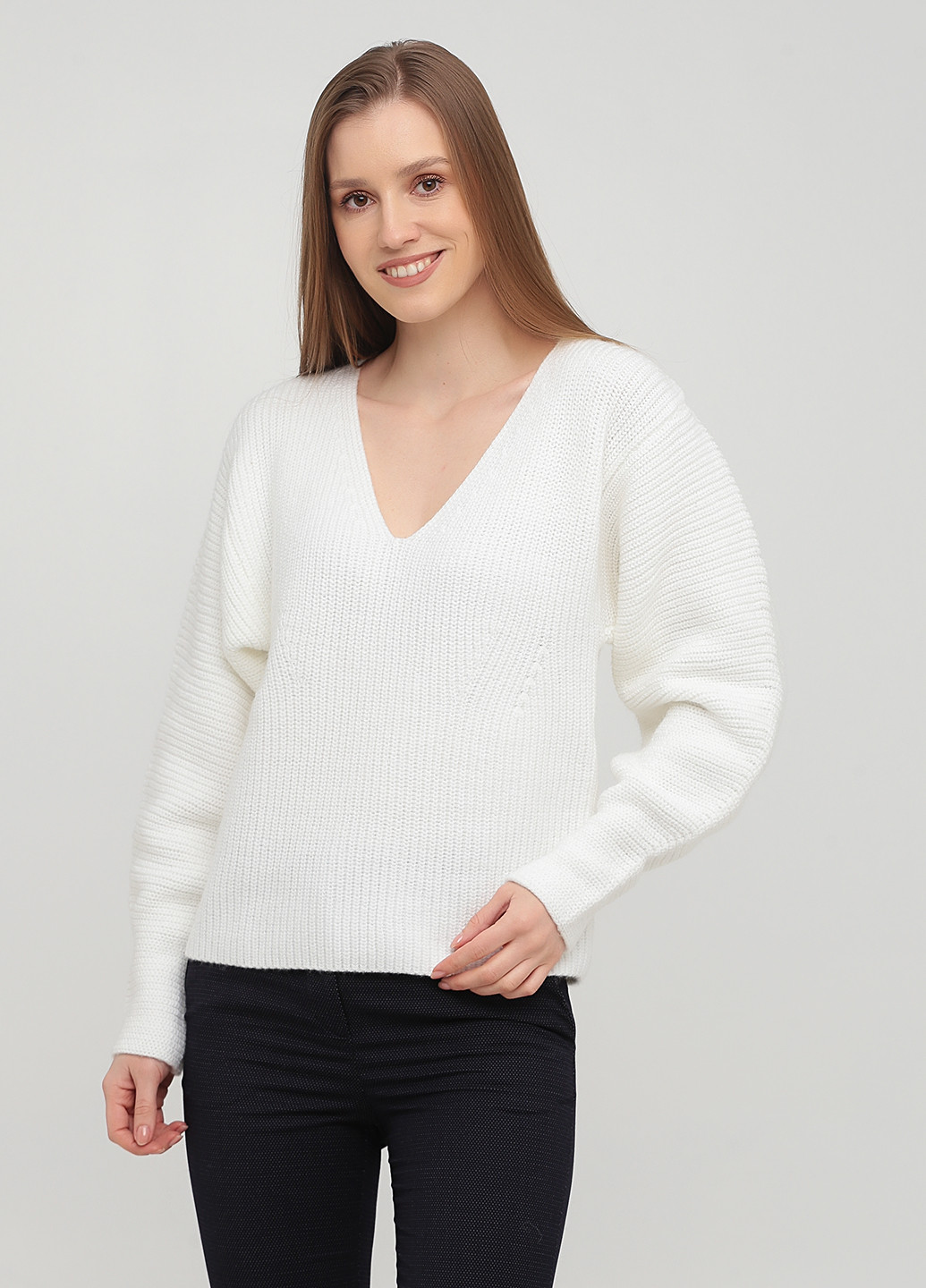Білий демісезонний джемпер пуловер H&M