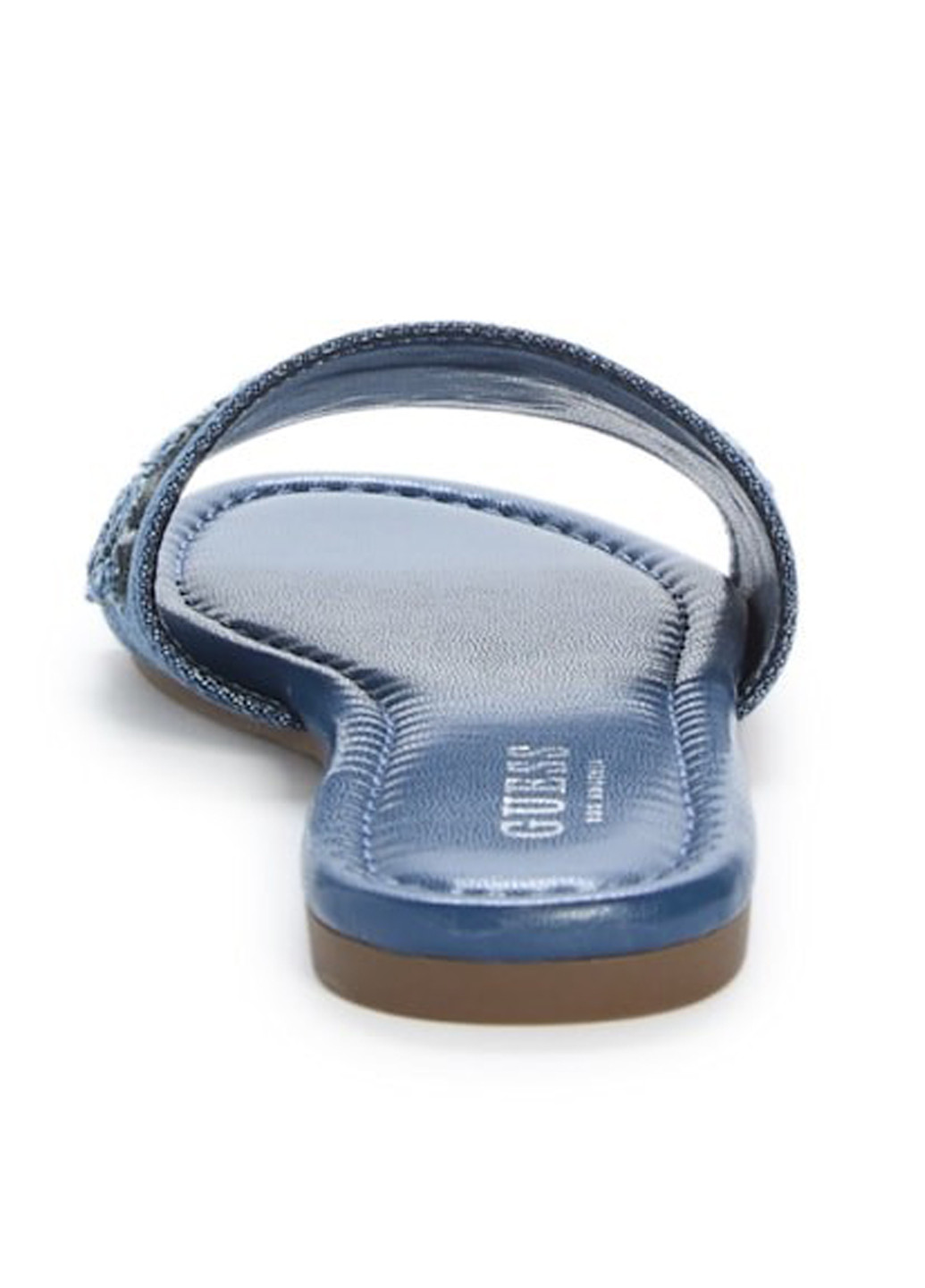 Синие шлепанцы Guess с логотипом