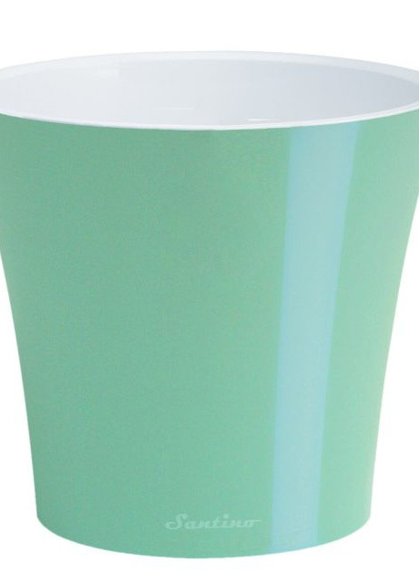 Горшок с дренажной системой АРТЕ ментоловый-белый 0,6 л Santino (253250899)