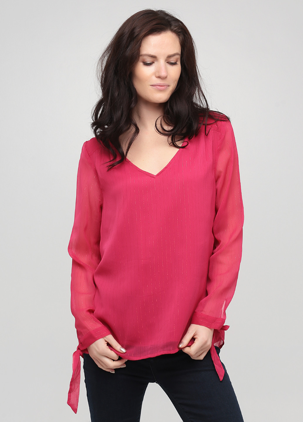 Малиновая блуза Promod