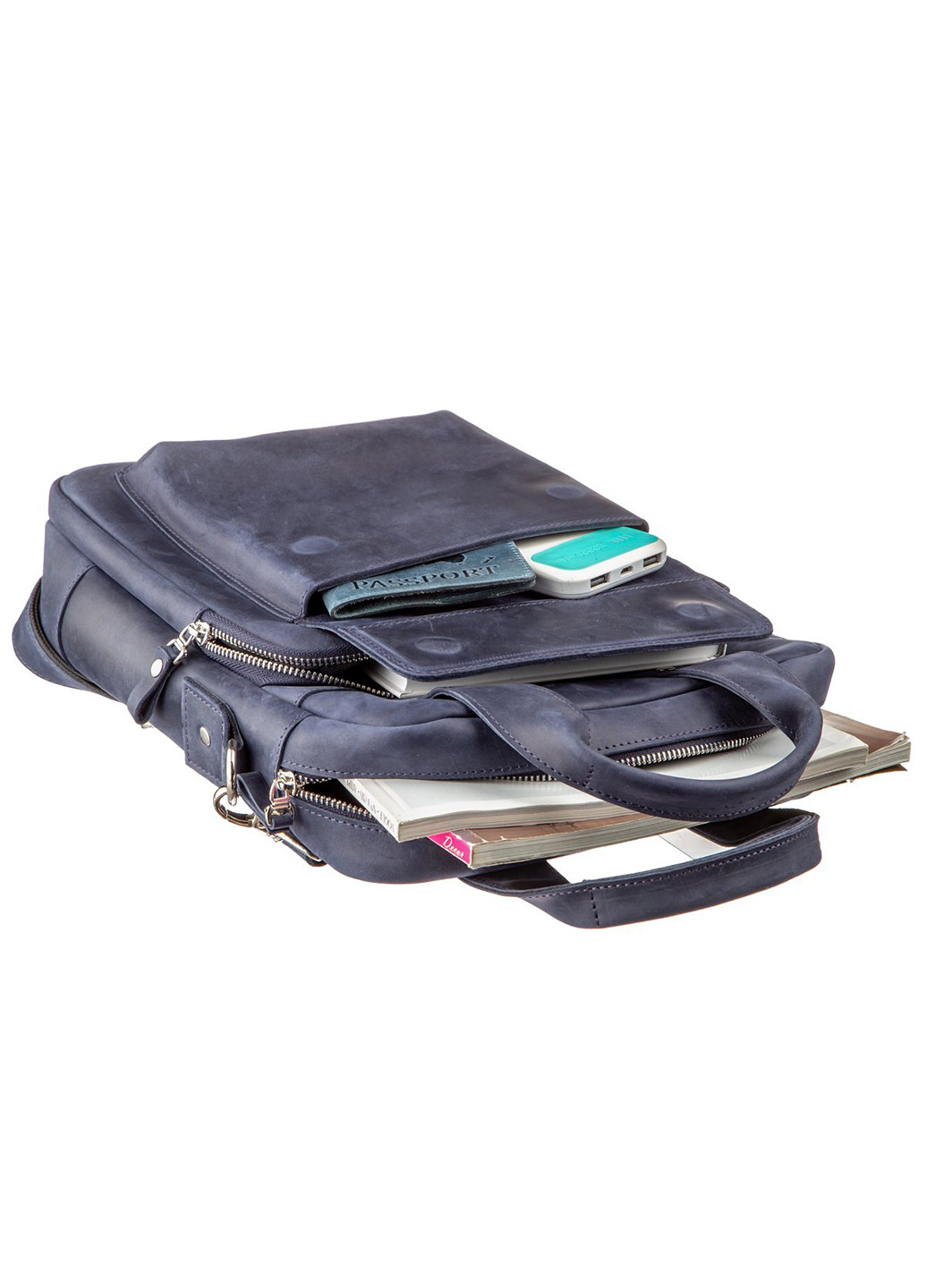 Мужская кожаная сумка 25х33х7 см Shvigel (252133224)