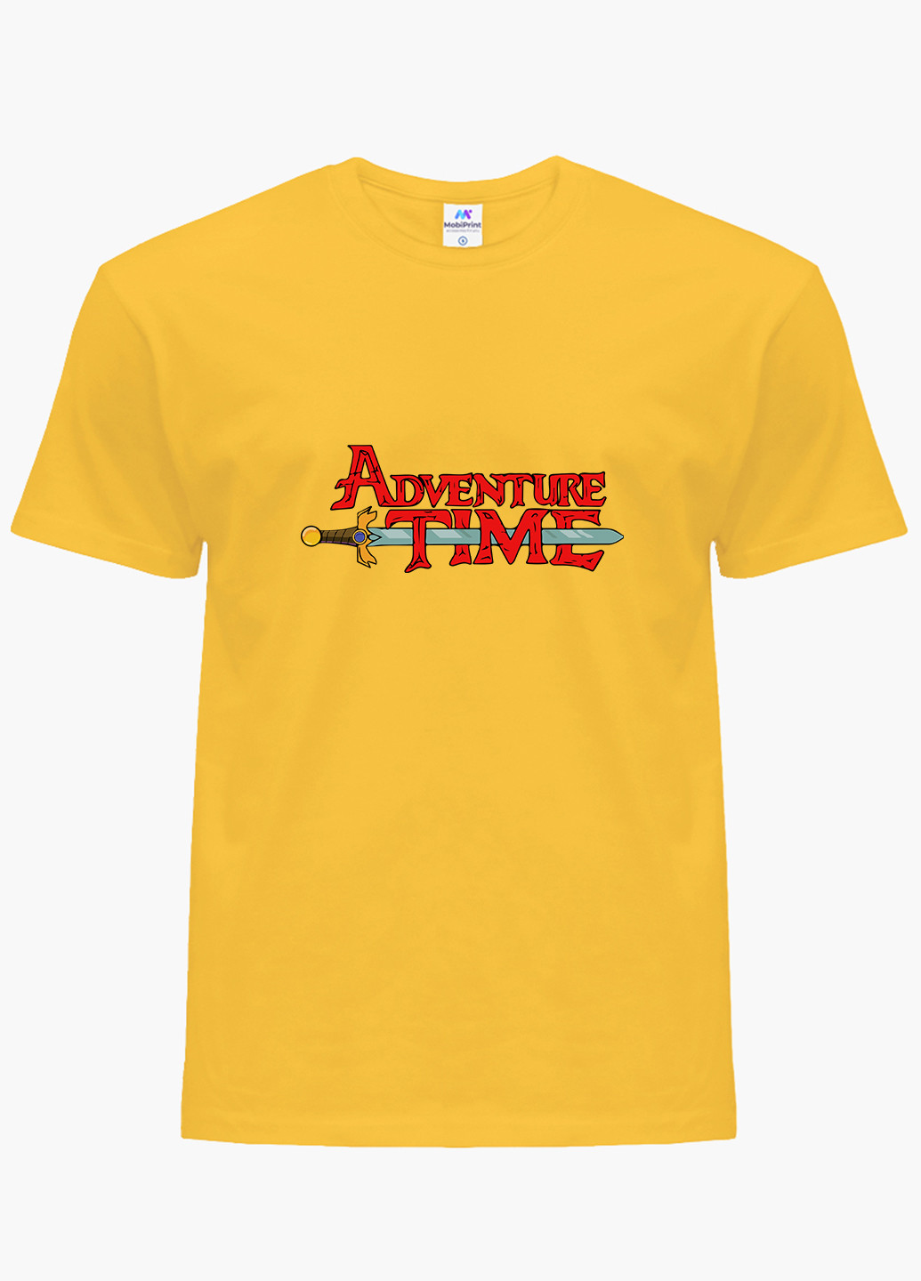 Желтая демисезонная футболка детская время приключений (adventure time)(9224-1582) MobiPrint
