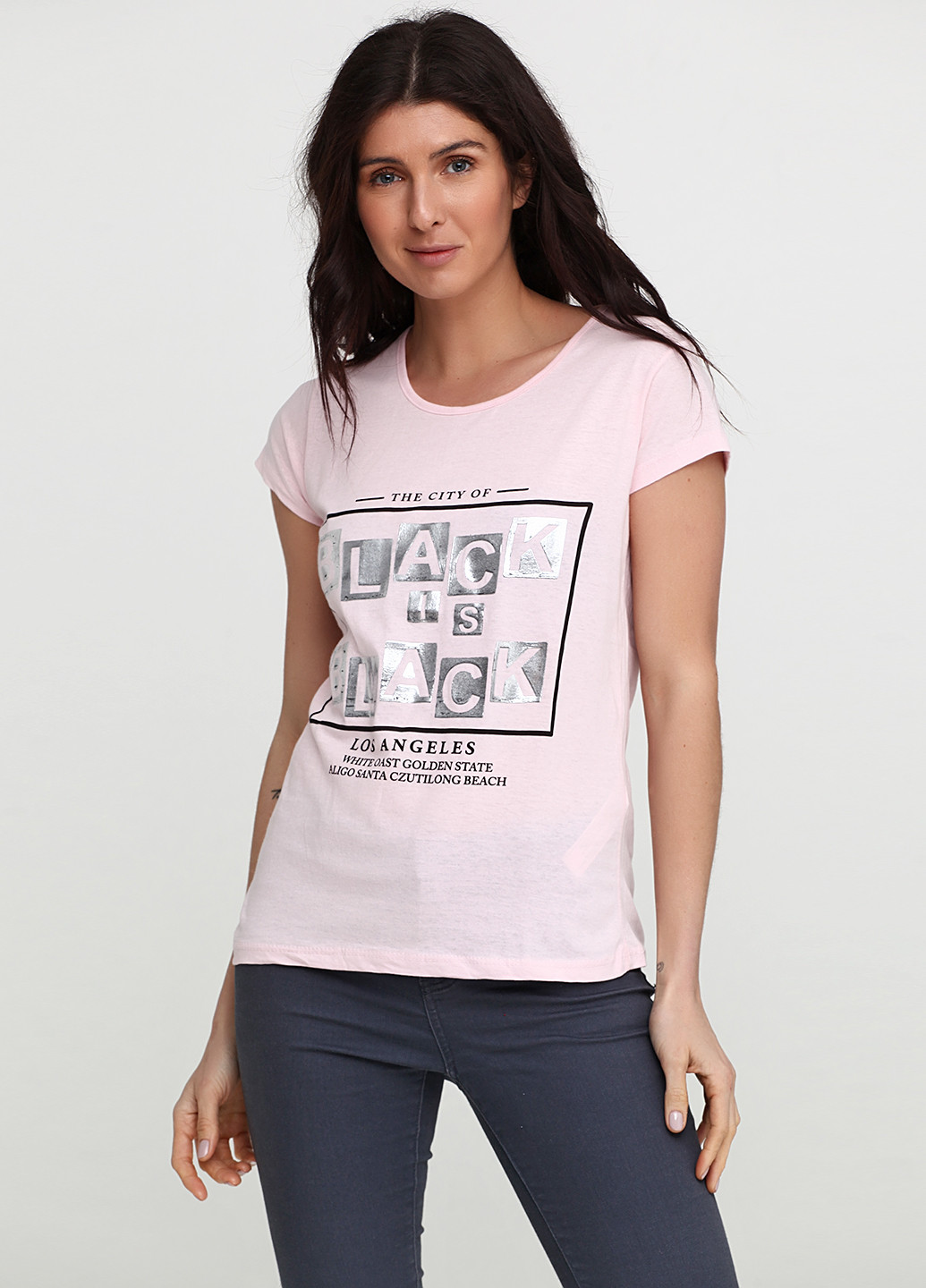 Светло-розовая летняя футболка H&B