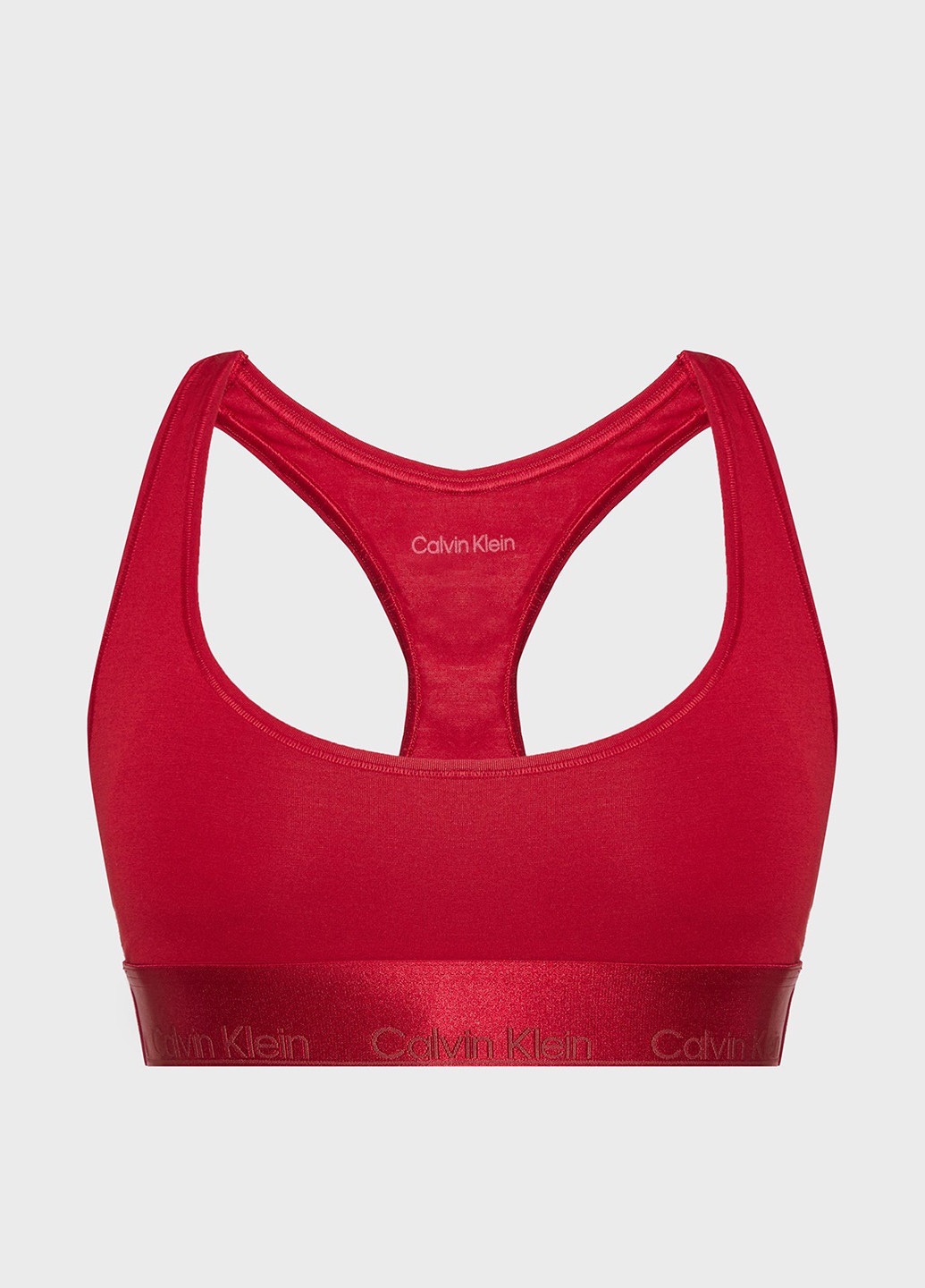 Красный топ бюстгальтер Calvin Klein без косточек трикотаж, хлопок