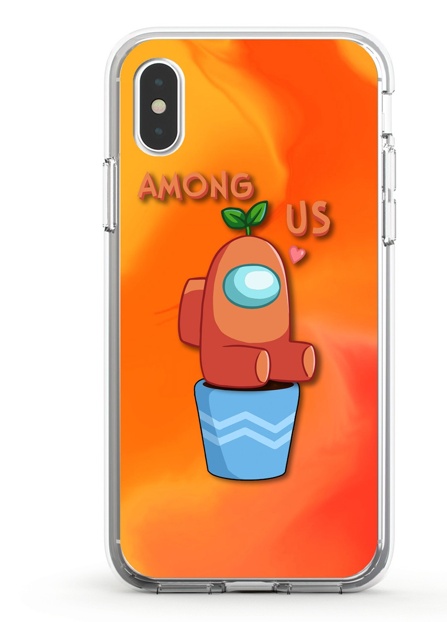 Чохол силіконовий Apple Iphone X Амонг Ас Помаранчевий (Among Us Orange) (6129-2410) MobiPrint (219556302)