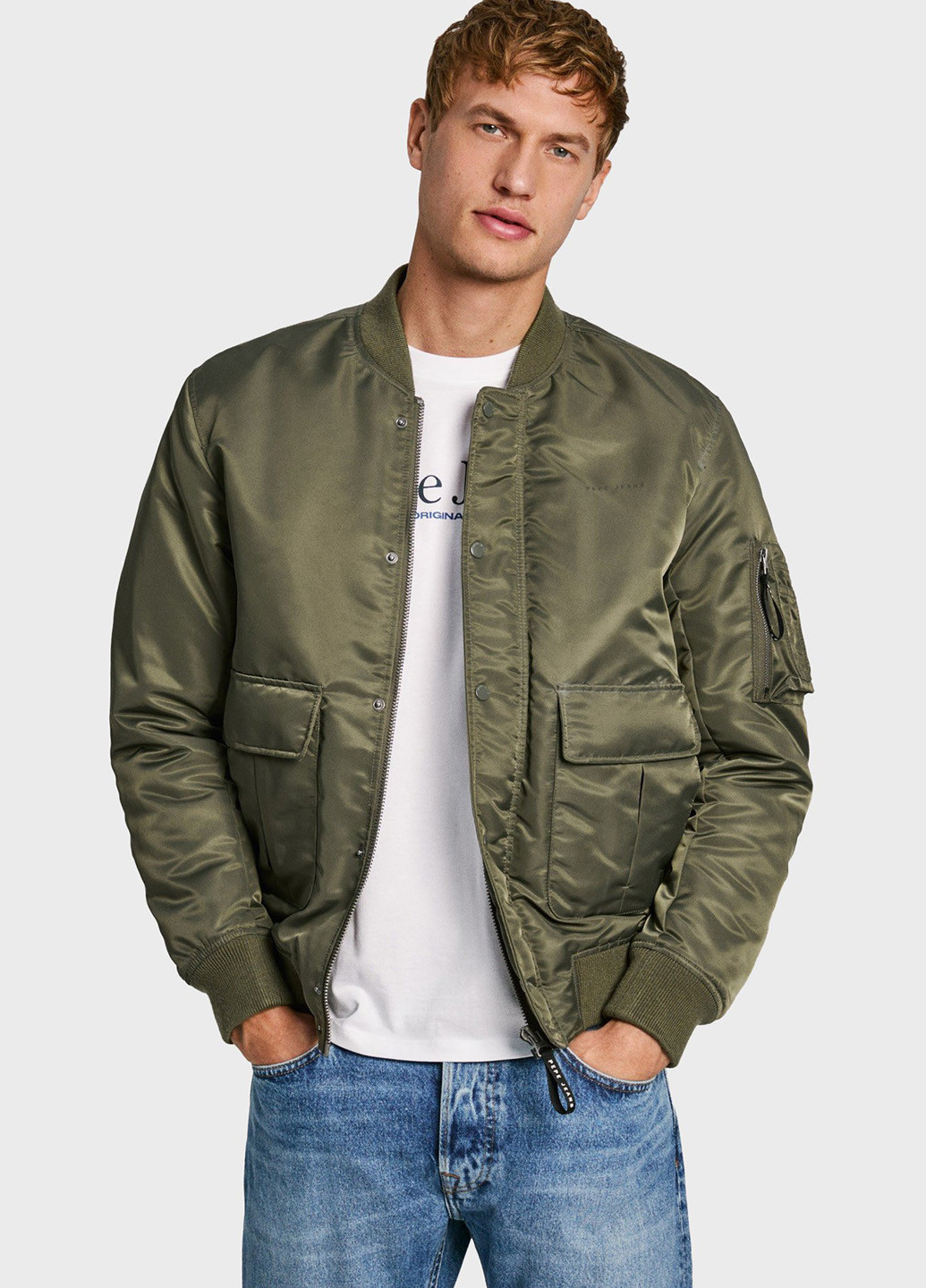 Бомбер Pepe Jeans на кнопках, на блискавці (322557271)