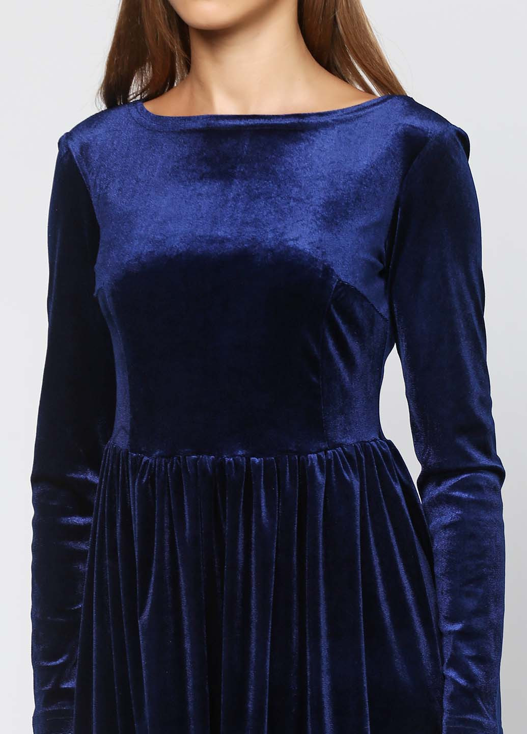 Темно-синее кэжуал платье Majaly однотонное