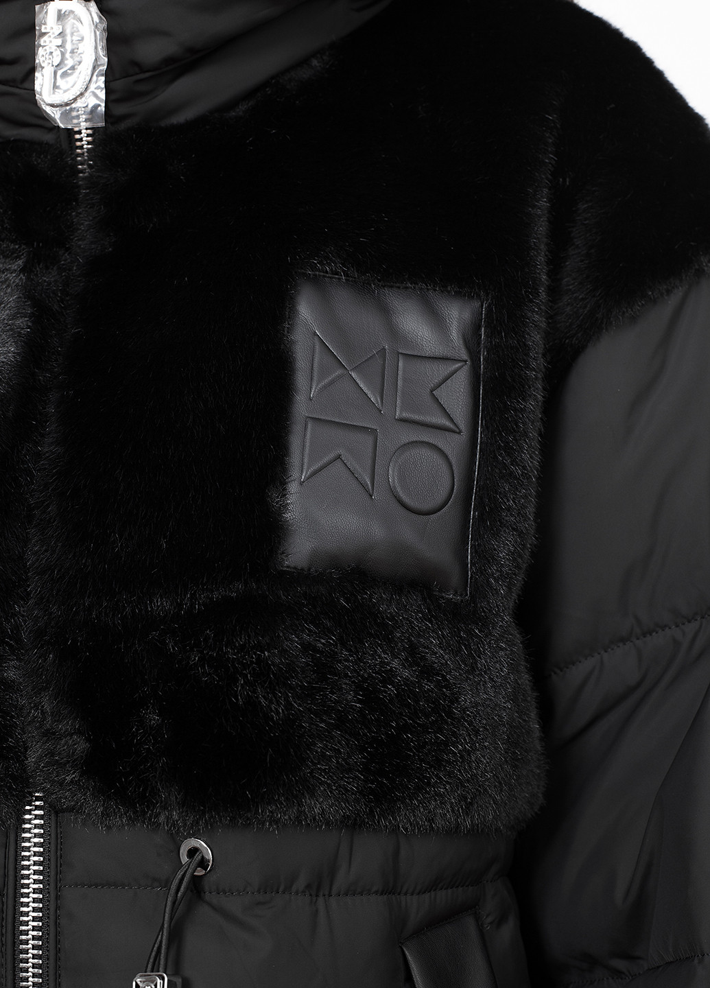 Черная зимняя куртка куртка-пальто Visdeer