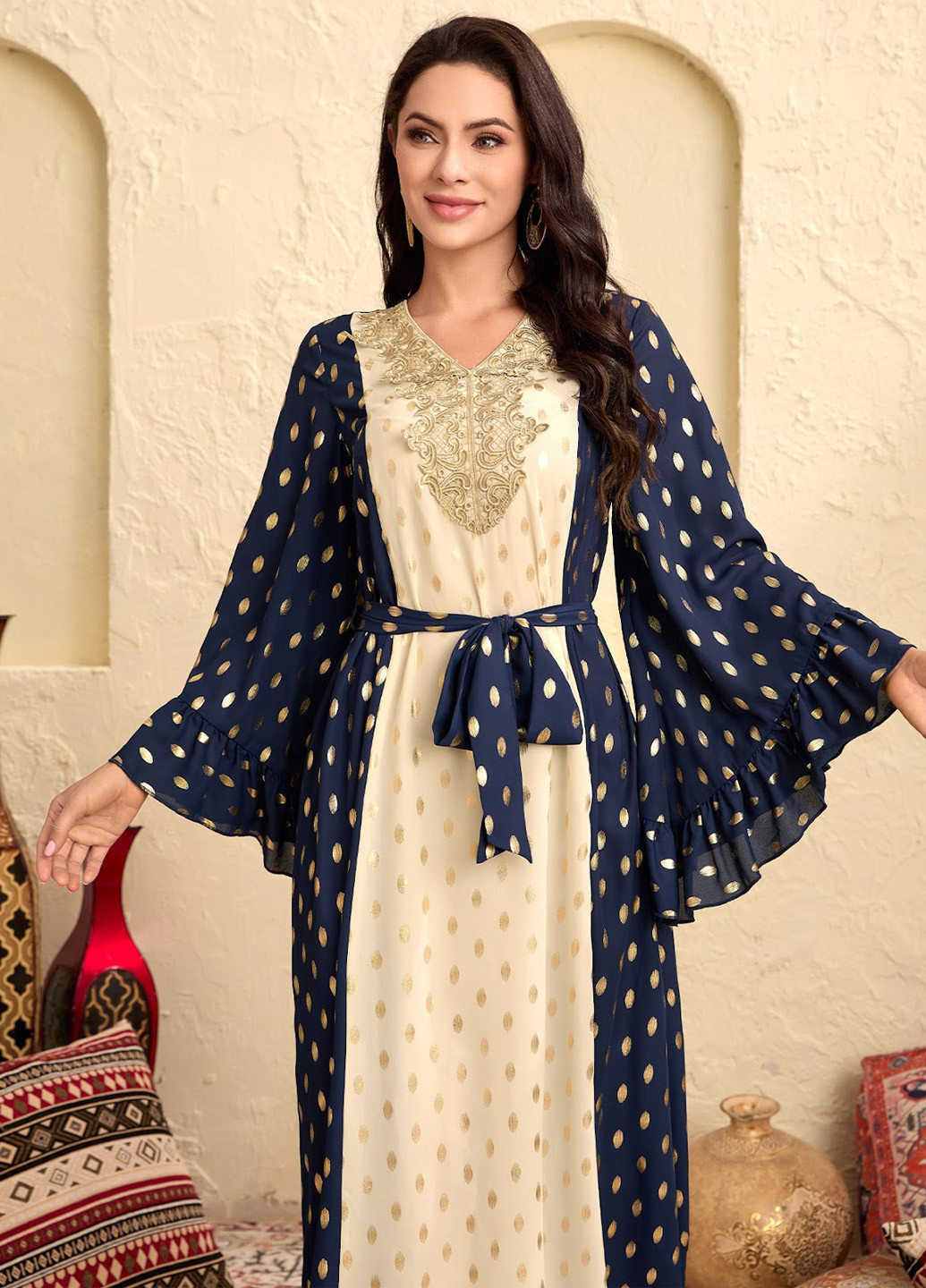 Комбінована кежуал сукня кльош SHEIN колор блок