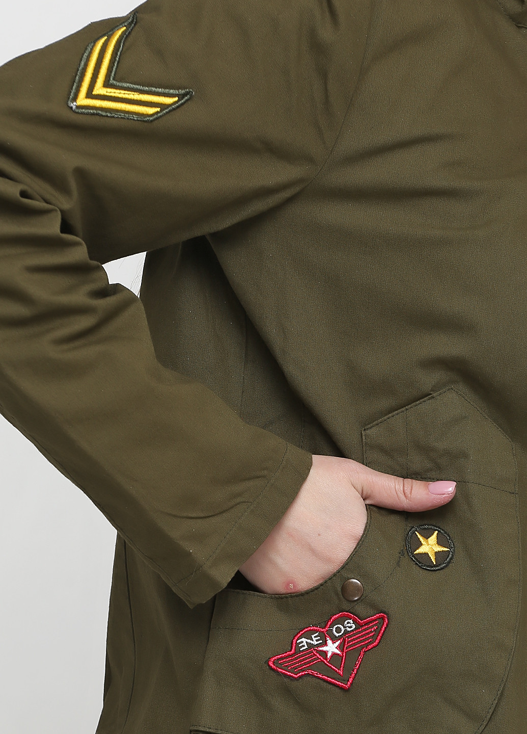 Оливковая (хаки) демисезонная куртка S-Os