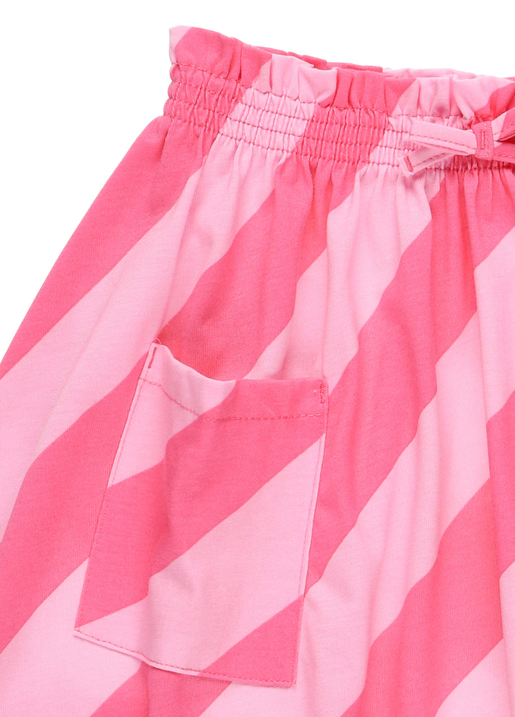 Розовая кэжуал в полоску юбка C&A клешированная