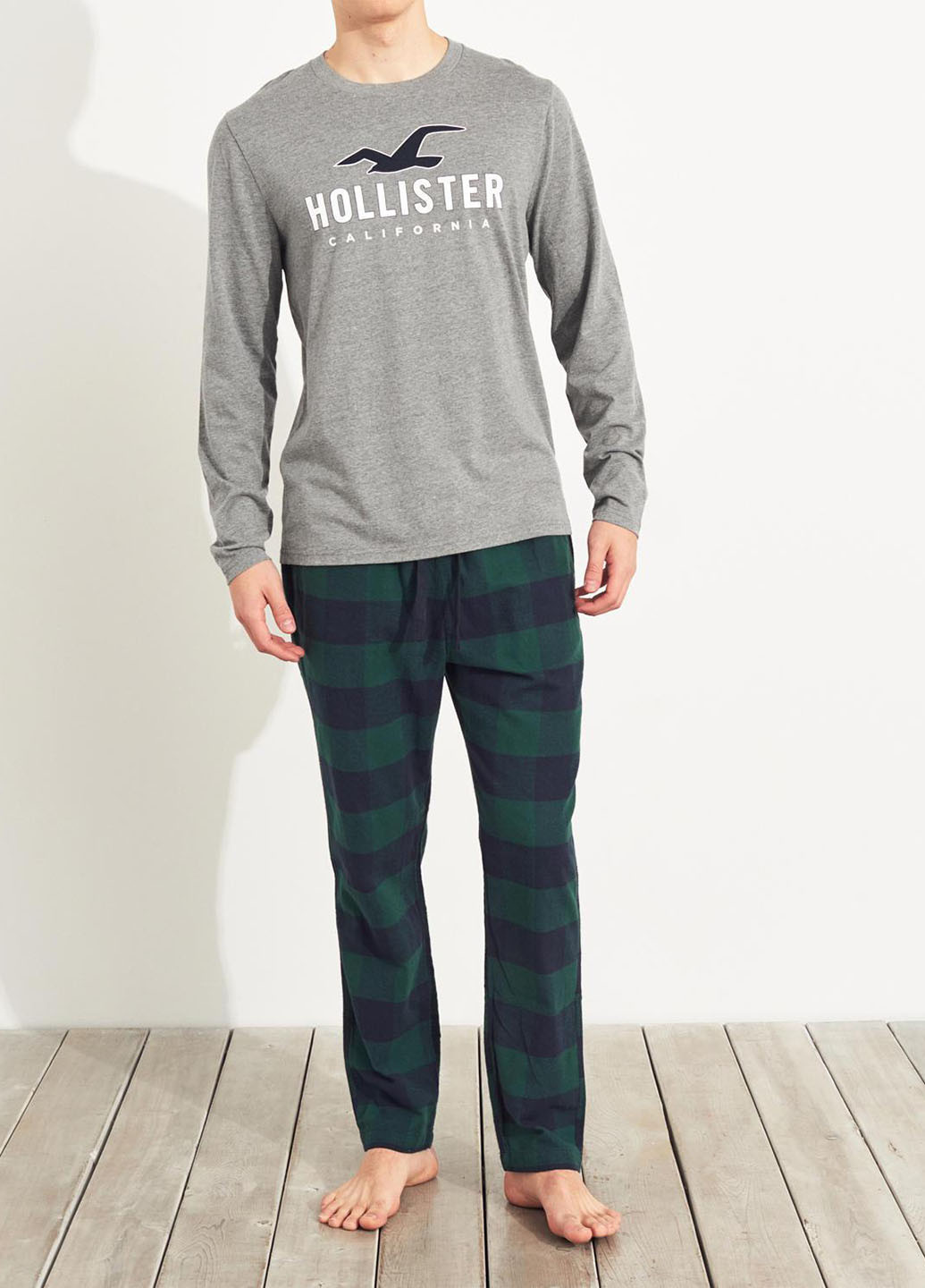 Піжама (лонгслів, брюки) Hollister (181268853)
