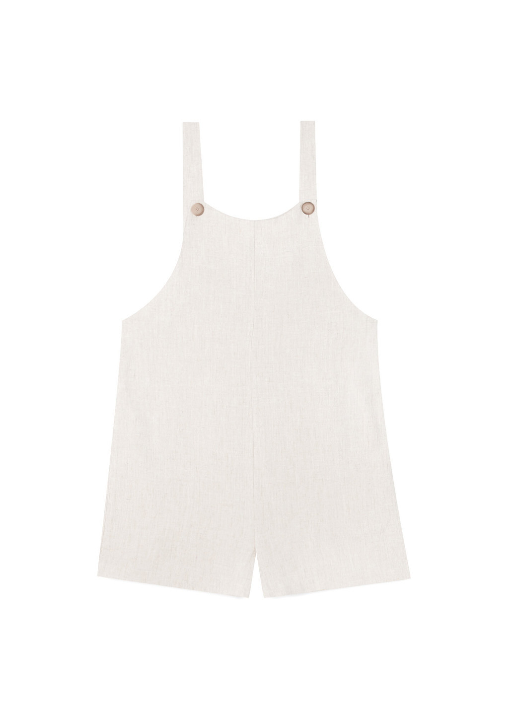 Комбінезон Stradivarius комбінезон-шорти однотонний світло-бежевий кежуал віскоза, льон