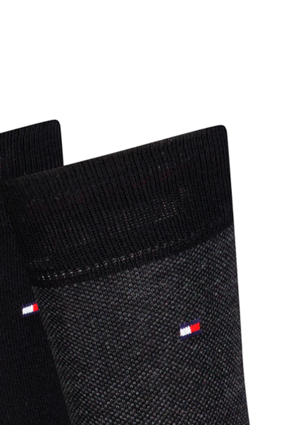 Чёрные носки (2 пары) Tommy Hilfiger однотонные (303686070)