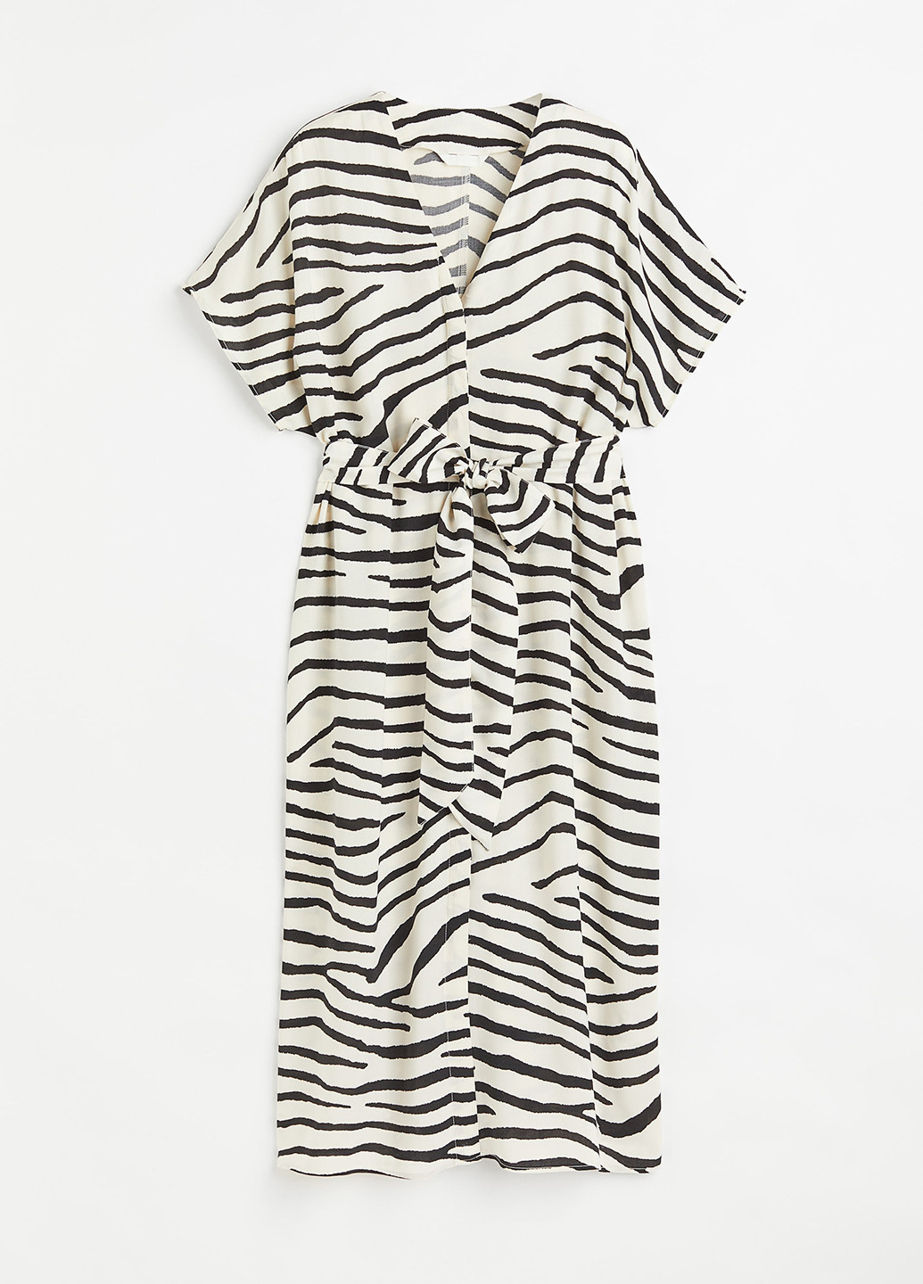 Кремова кежуал сукня а-силует H&M зебра