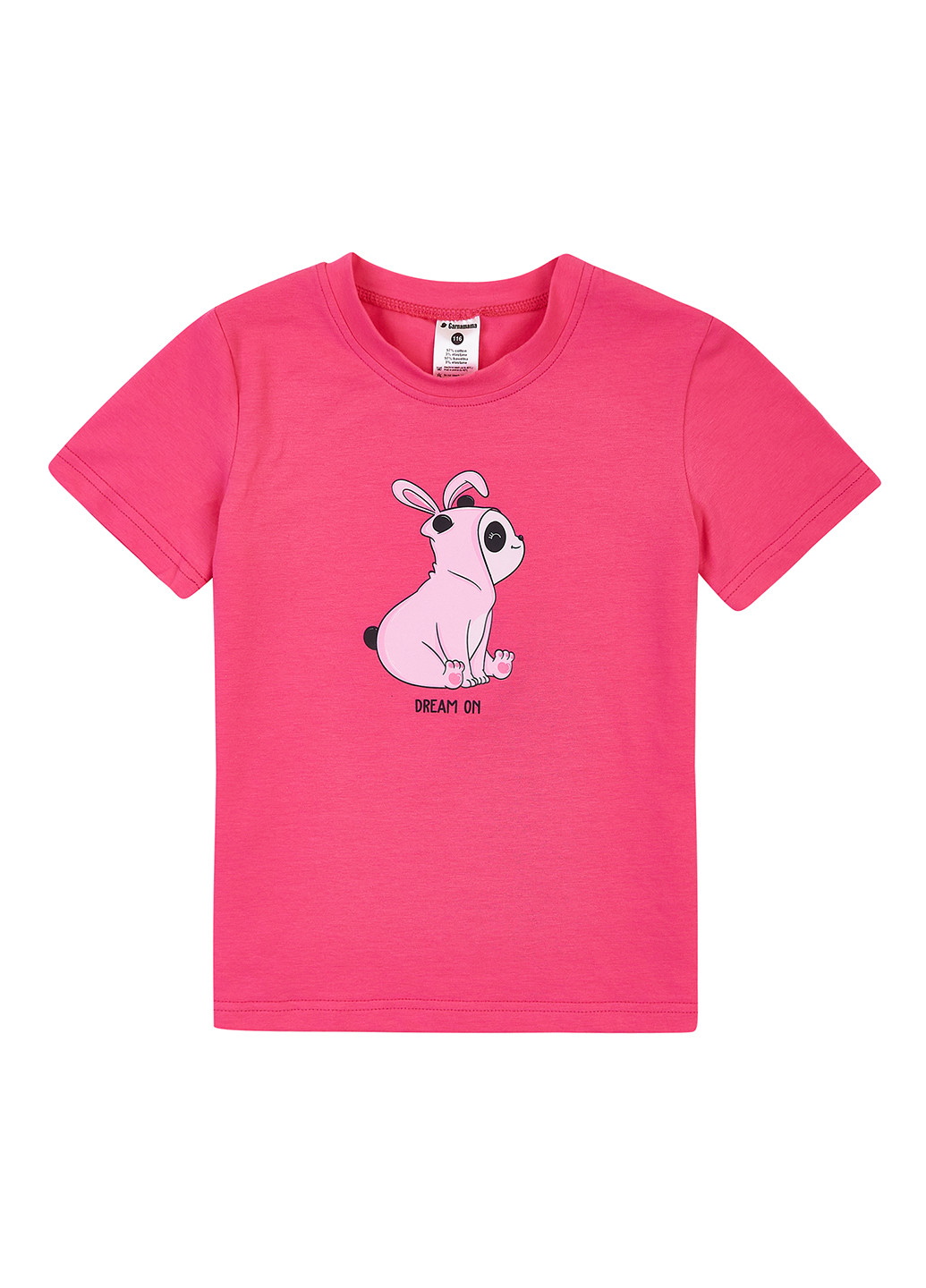 Розовая летняя футболка Garnamama