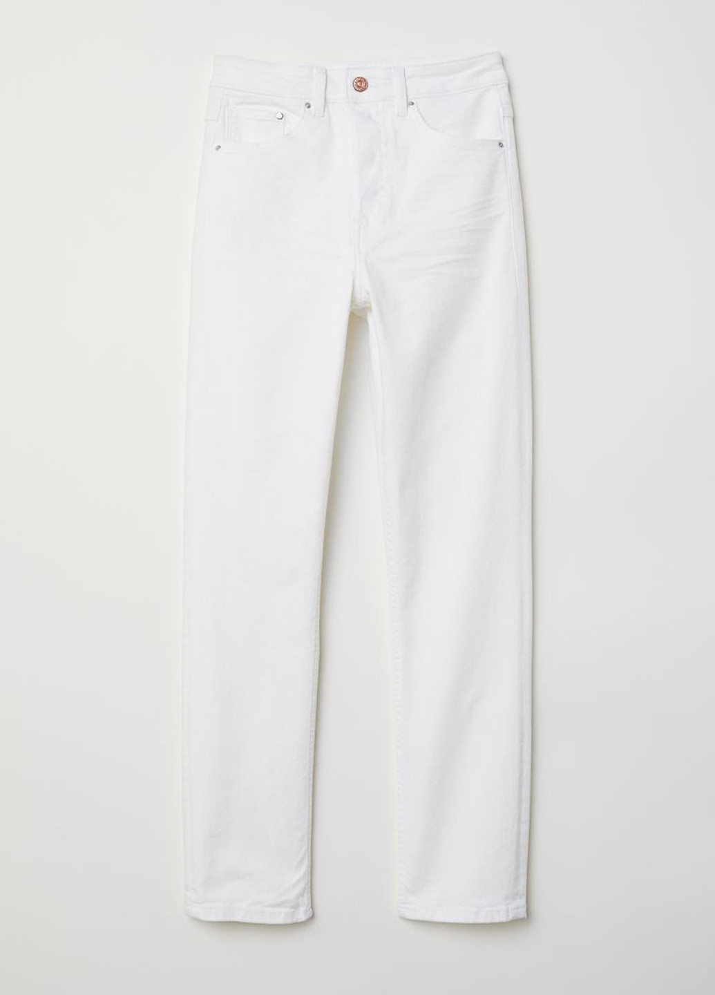 Молочные демисезонные укороченные джинсы H&M