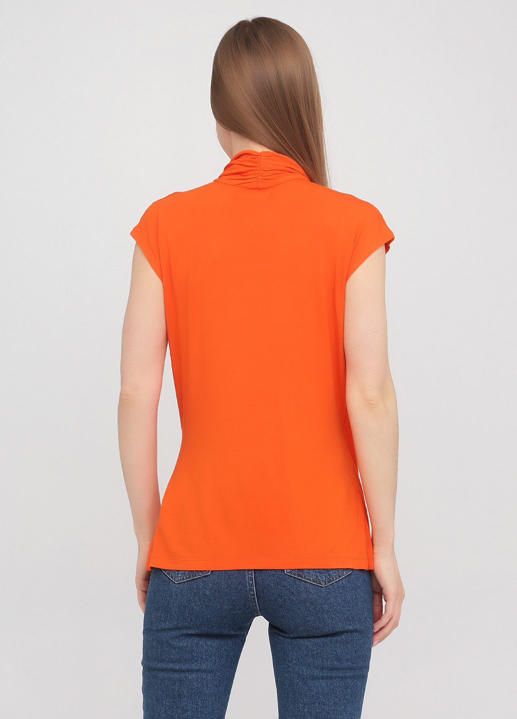 Оранжевая летняя блуза на запах Ralph Lauren
