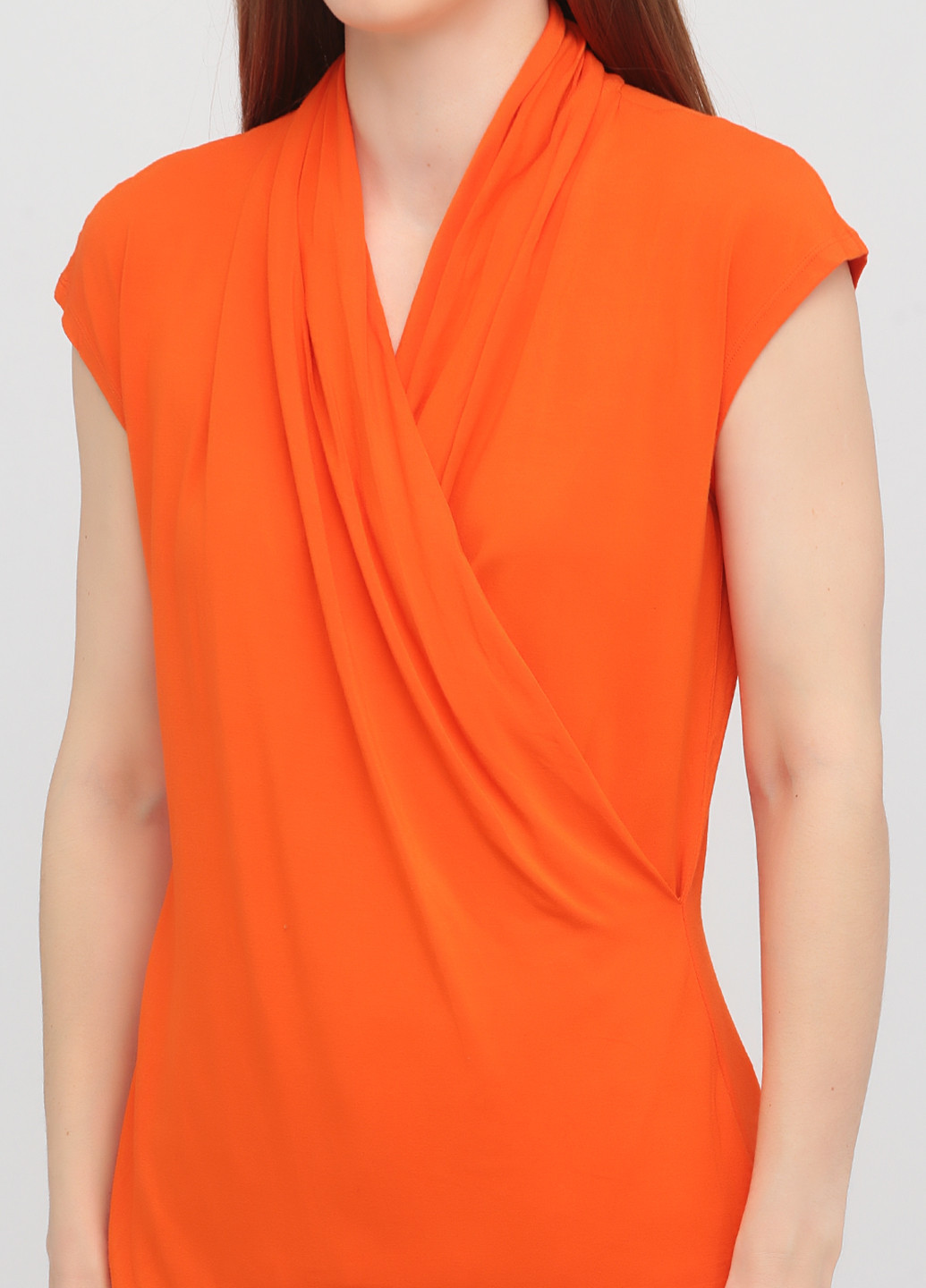 Оранжевая блуза на запах Ralph Lauren