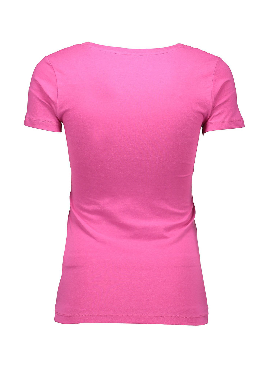 Фуксинова (колору Фукія) літня футболка з коротким рукавом Piazza Italia