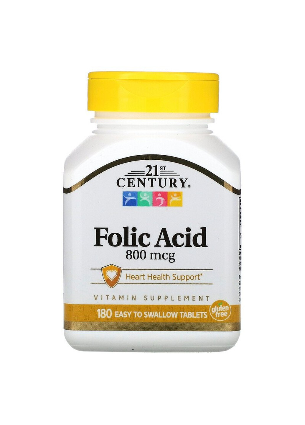 Фолієва кислота Folic Acid 800 mcg 180 таблеток 21st Century (255407703)