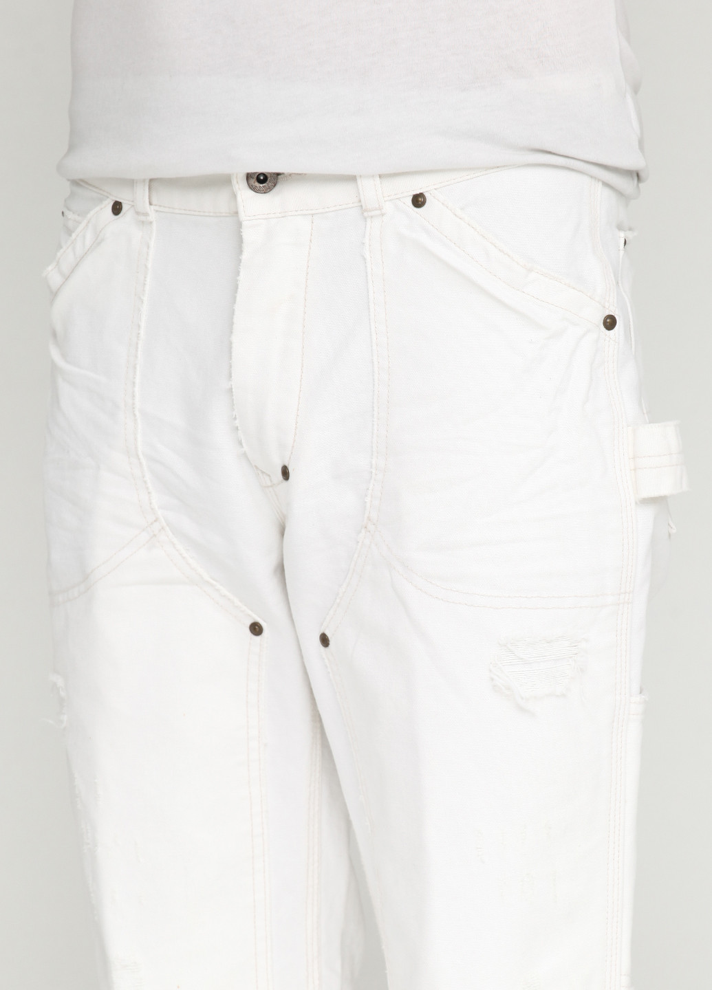 Белые демисезонные прямые джинсы Ralph Lauren