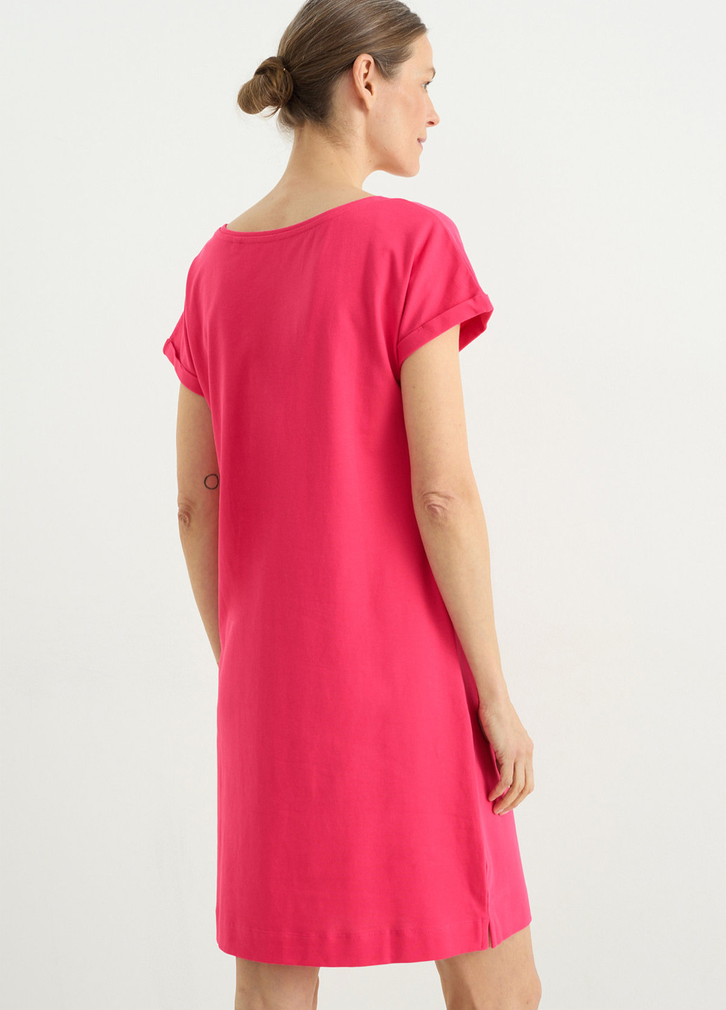 Рожева кежуал сукня C&A однотонна