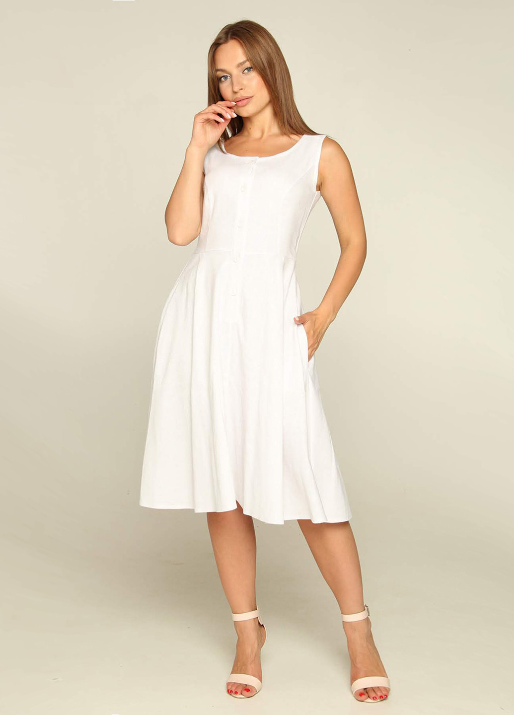 Білий коктейльна сукня Majaly