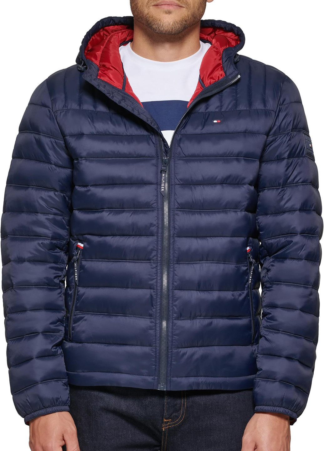 Темно-синяя демисезонная куртка Tommy Hilfiger