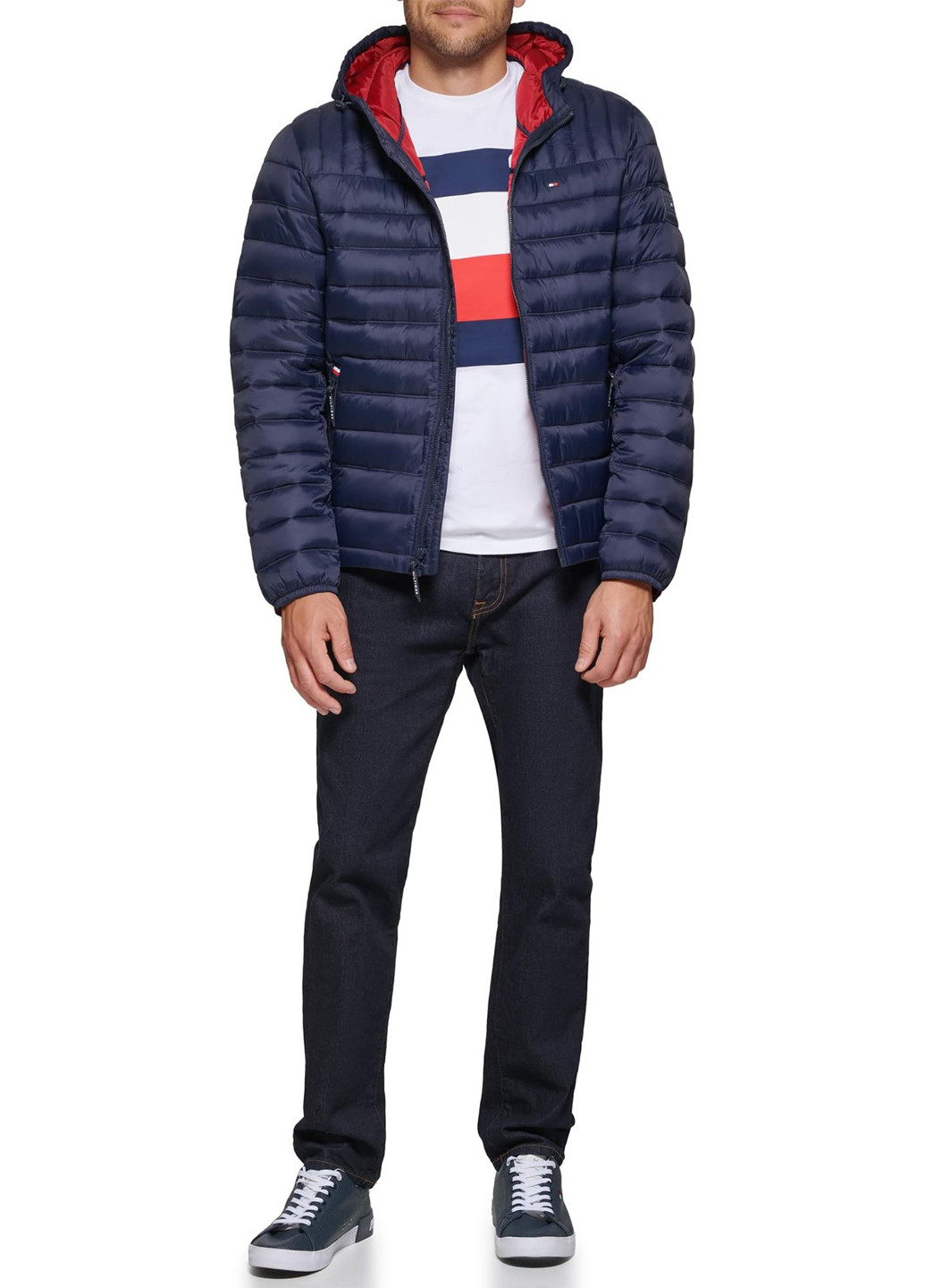 Темно-синяя демисезонная куртка Tommy Hilfiger