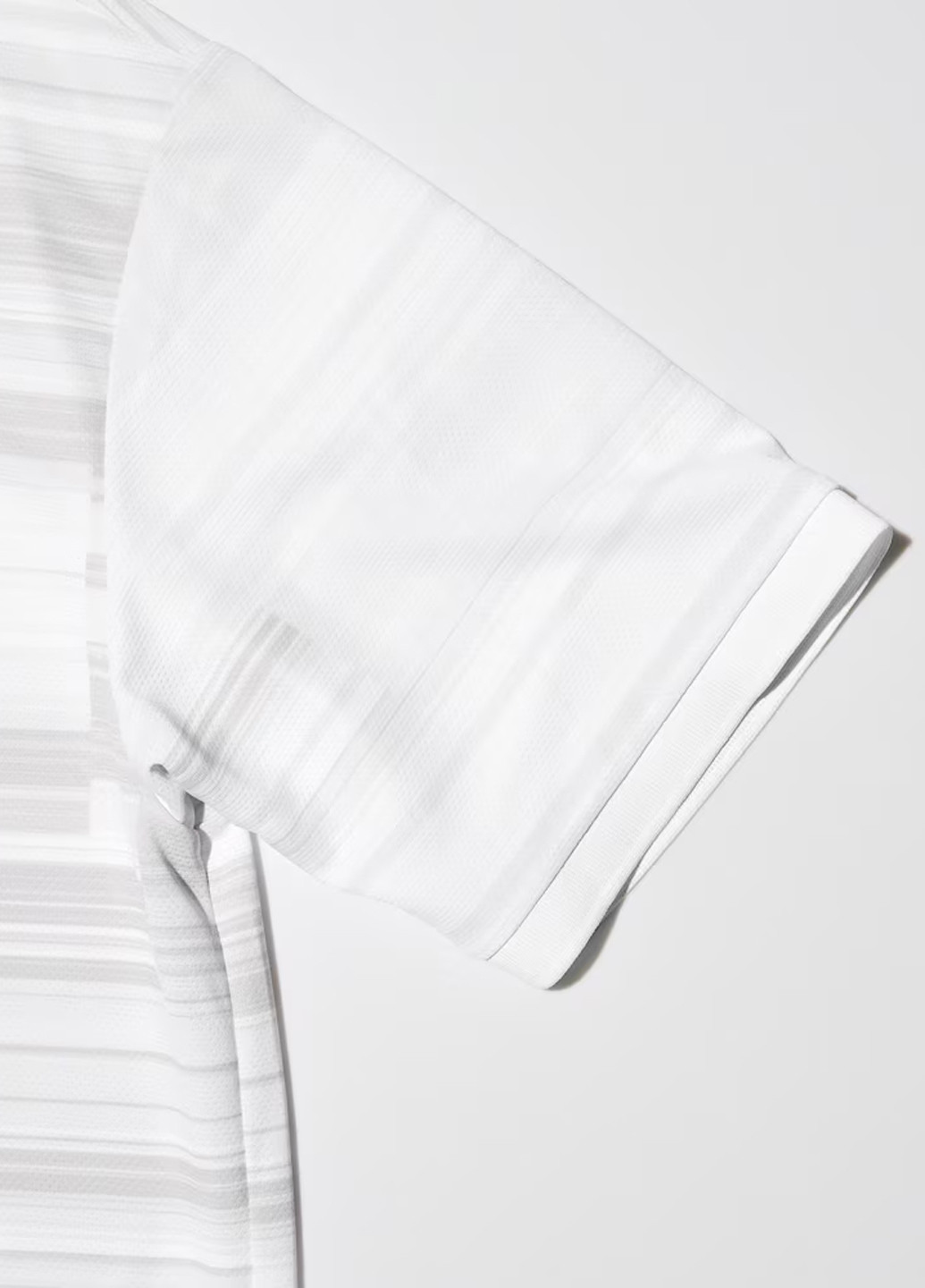 Белая футболка-поло для мужчин Uniqlo в полоску