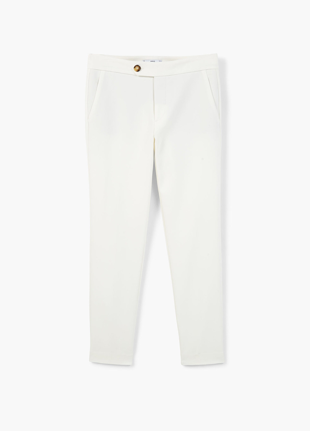 Белые кэжуал демисезонные брюки Mango