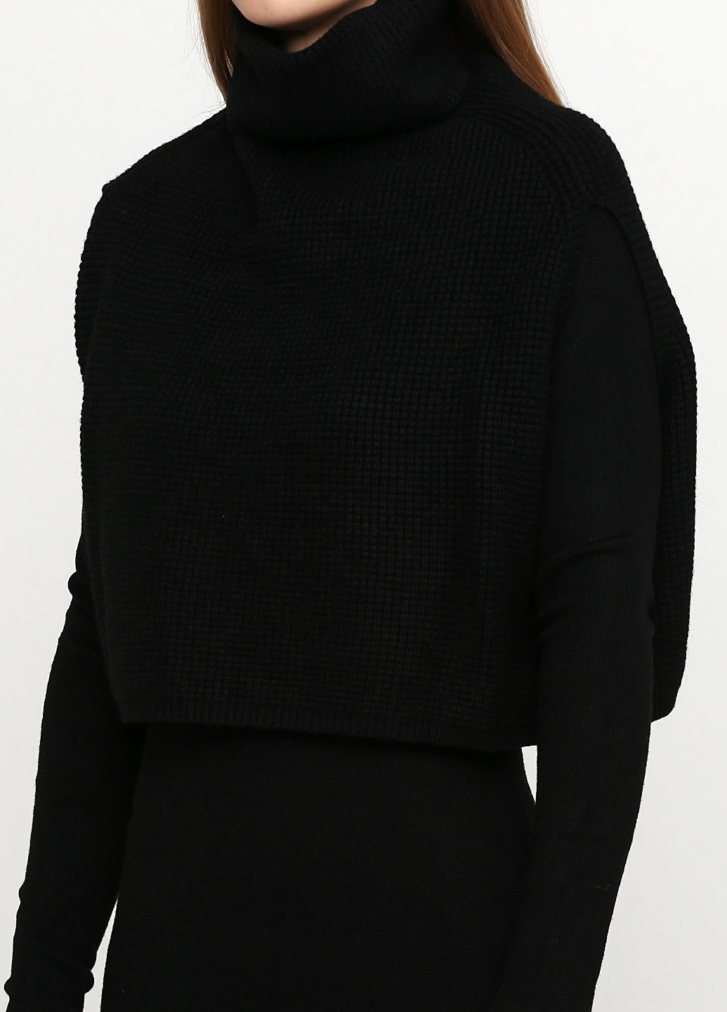 Черный зимний комплект (платье, жилетка) MC Lorene