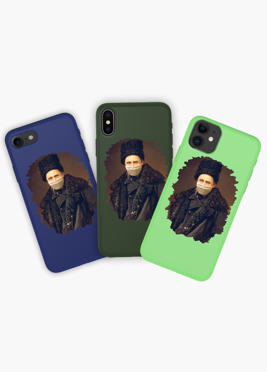 Чехол силиконовый Apple Iphone X Тарас Шевченко Карантин (Taras Shevchenko Quarantine) Белый (6129-1427) MobiPrint (219517470)