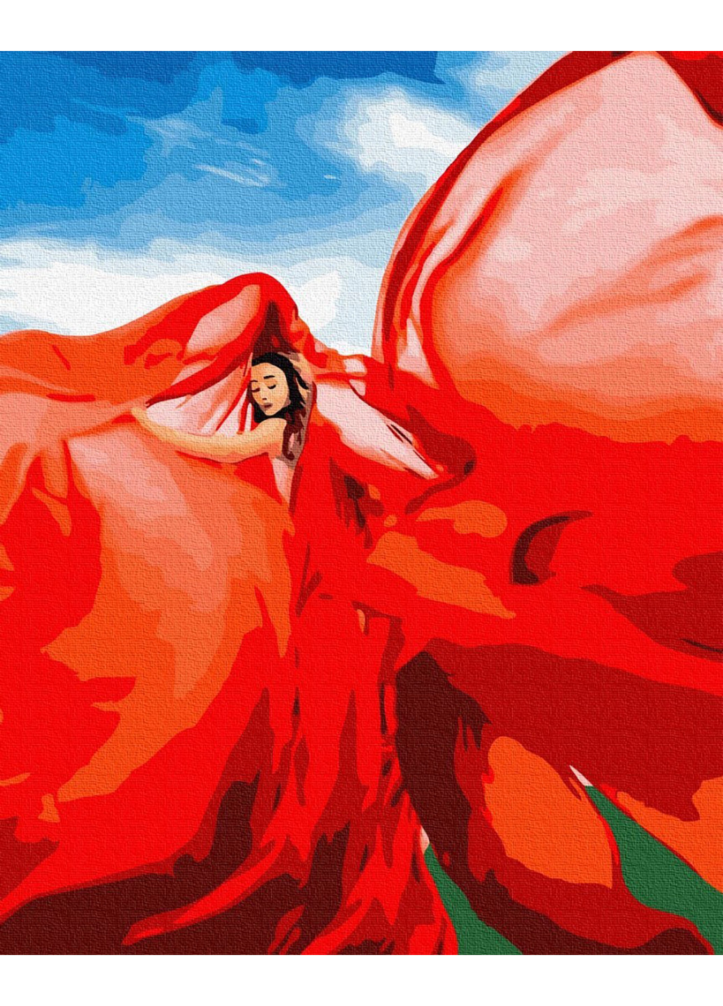 Картина по номерам "Женщина в красном" 40х50 см Brushme (252252819)