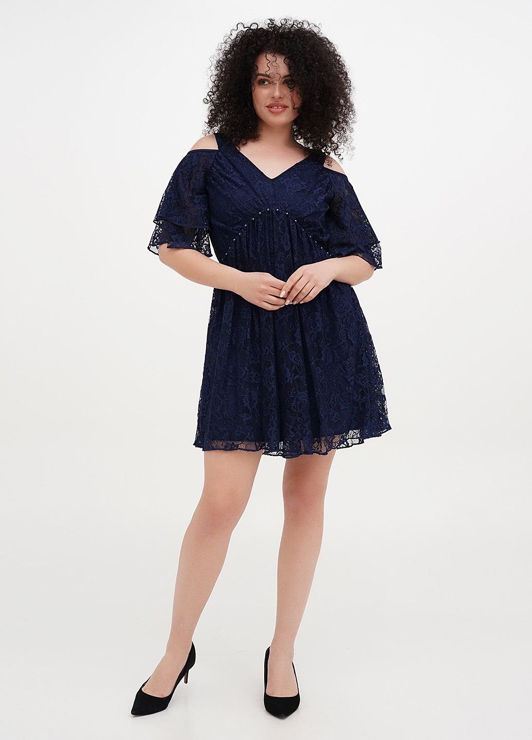 Темно-синя святковий сукня Vicolo однотонна