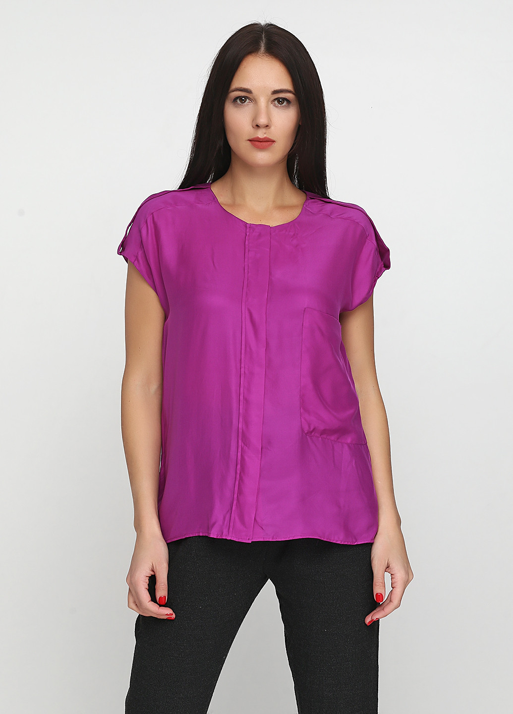 Фиолетовая летняя блуза Uterque