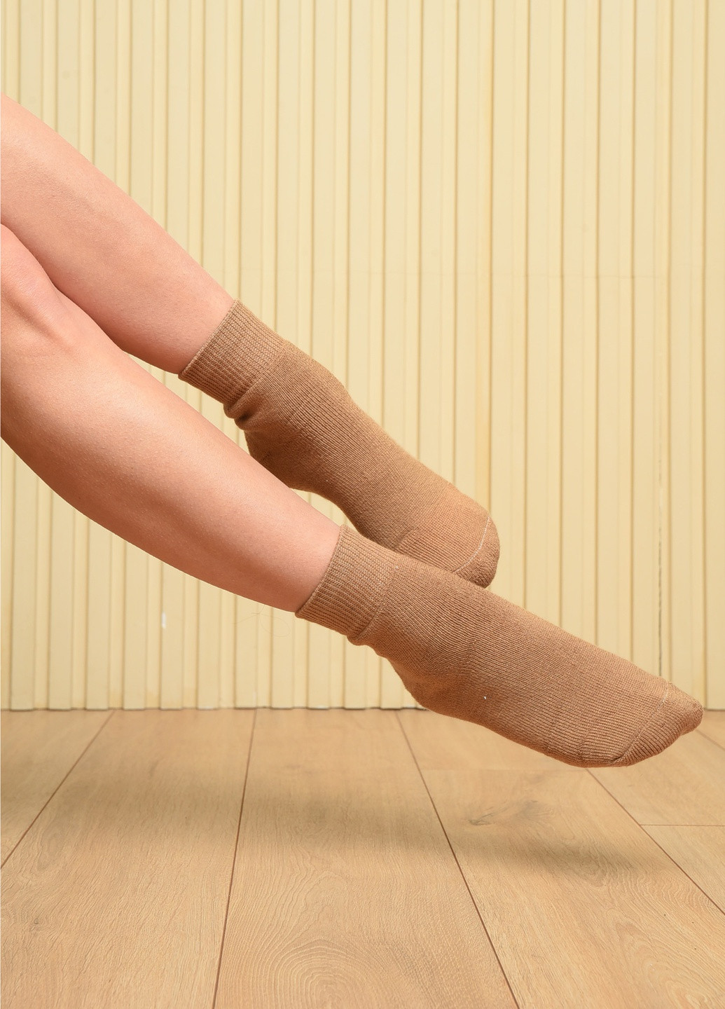 Шкарпетки махрові жіночі світло-коричневого кольору розмір 36-41 Let's Shop (256547644)