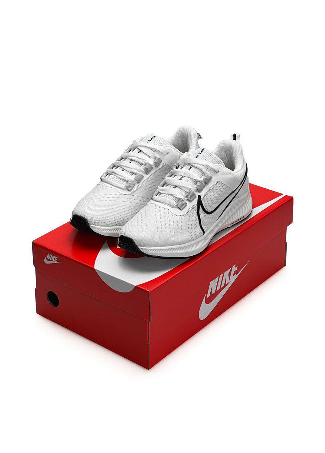 Белые всесезонные кроссовки Nike Air Zoom X Run White Black