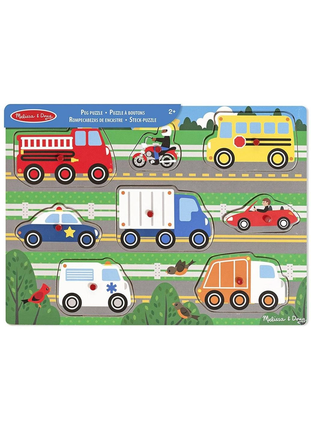 Развивающая игрушка Пазл Угадай машинку (MD19051) Melissa&Doug (254066811)