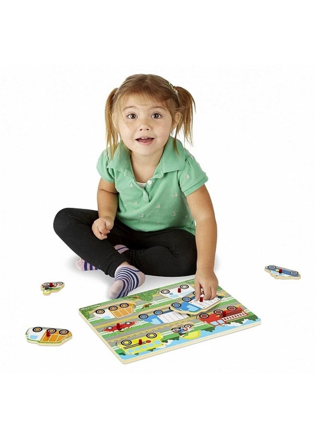 Развивающая игрушка Пазл Угадай машинку (MD19051) Melissa&Doug (254066811)