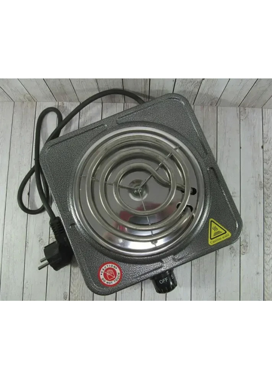 Электрическая настольная плита 1 конфорка 5821MS со спиральным теном 1кВт, 5 режимов нагрева KIVI Domotec (255278775)