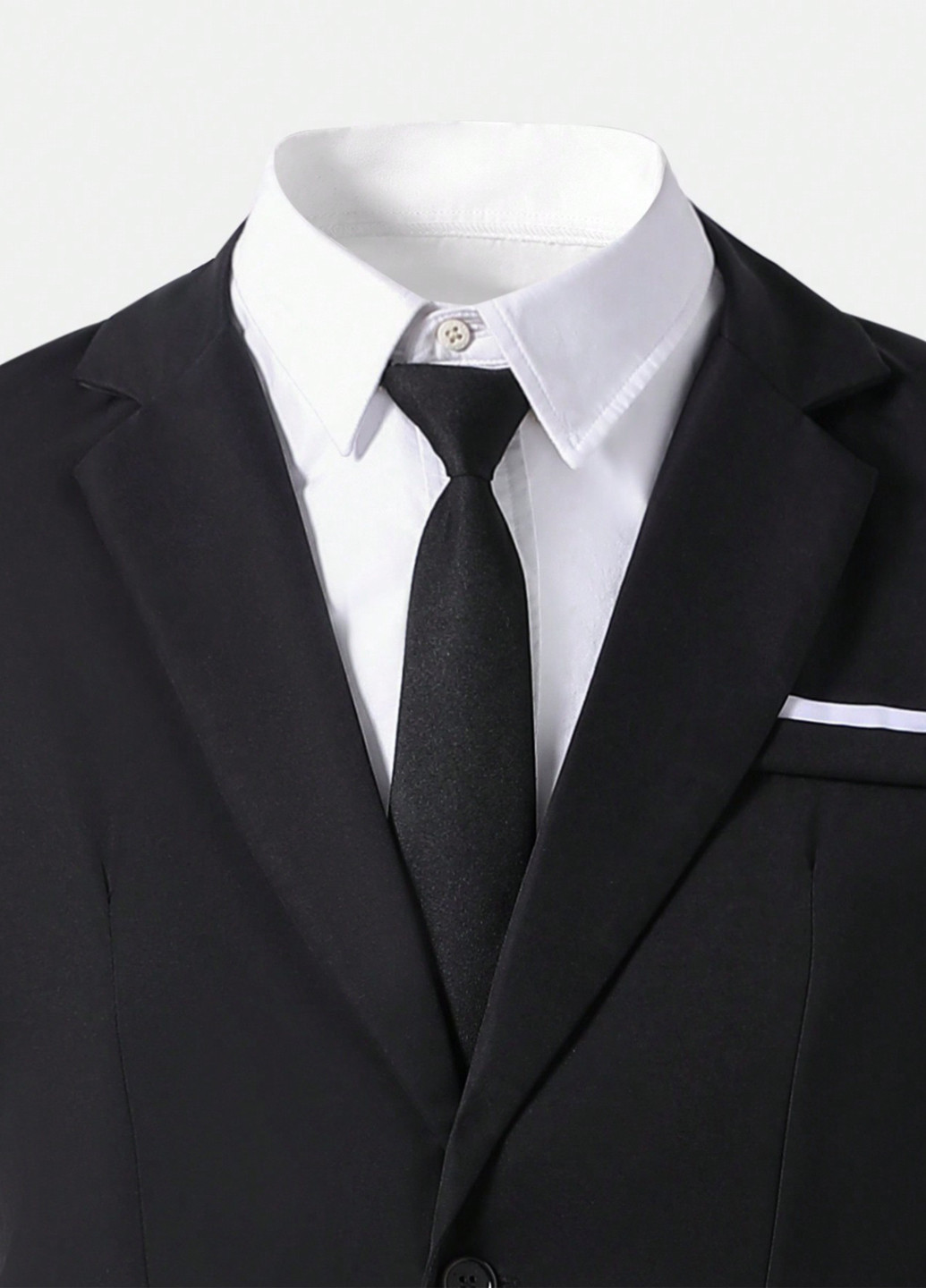 Чорний демісезонний костюм (піджак, штани) брючний SHEIN