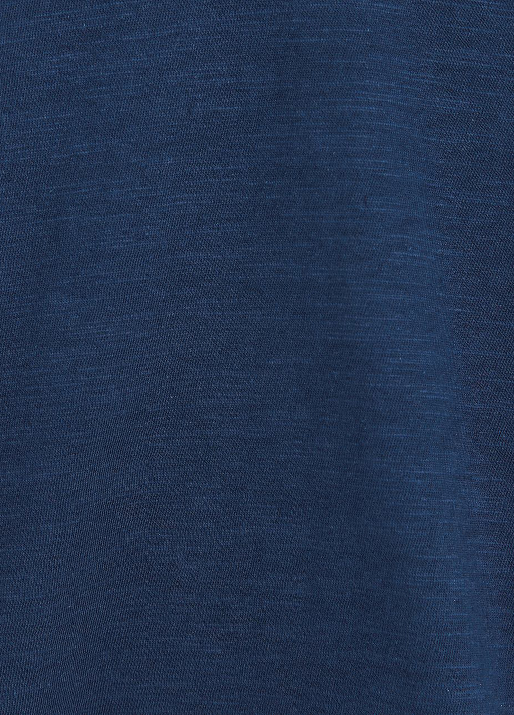 Темно-синяя летняя футболка с коротким рукавом Zara