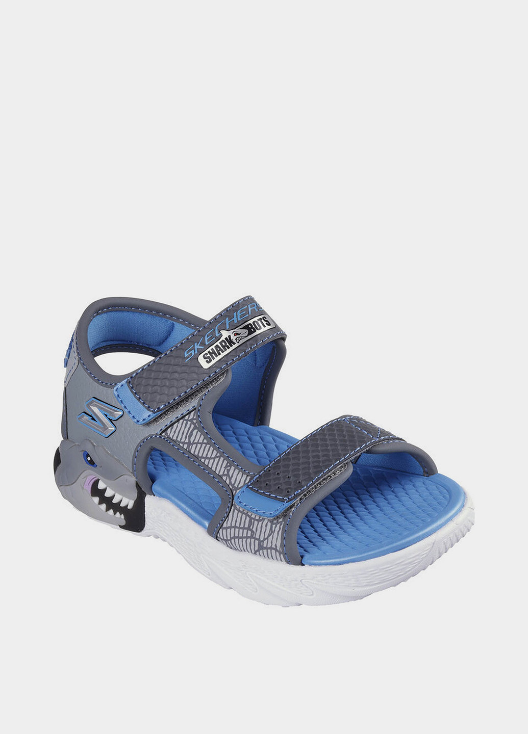 Серые кэжуал сандалии Skechers на липучке