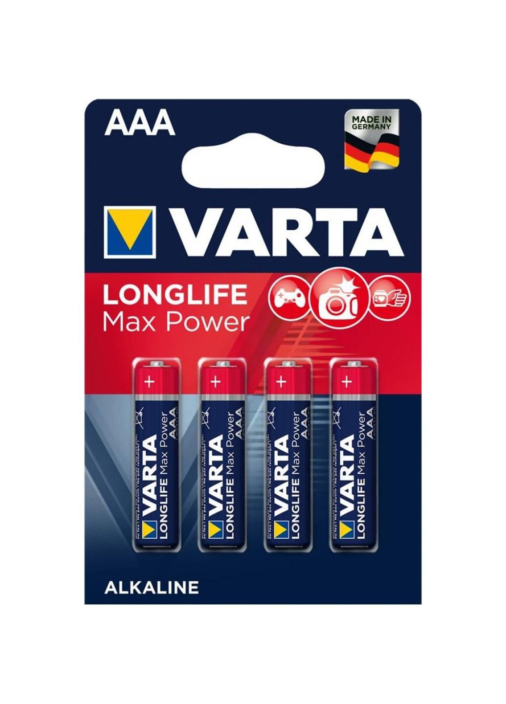 Батарейка AAA LONGLIFE Max Power LR06 * 4 (04703101404) Varta (251411895)