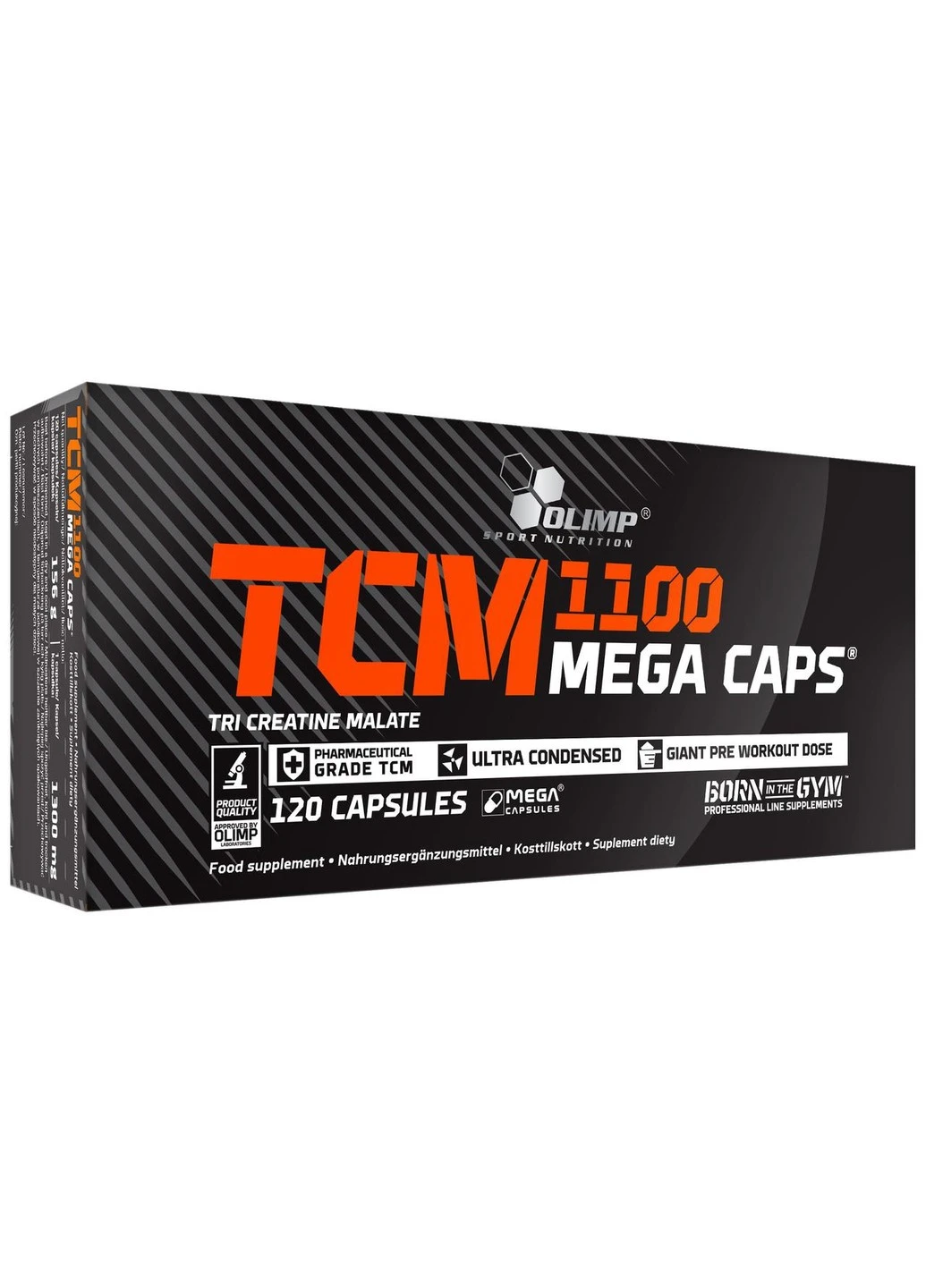 Три креатин малат TCM Mega Caps 1100 (120 капс) олимп тсм мега капс Olimp (255279641)